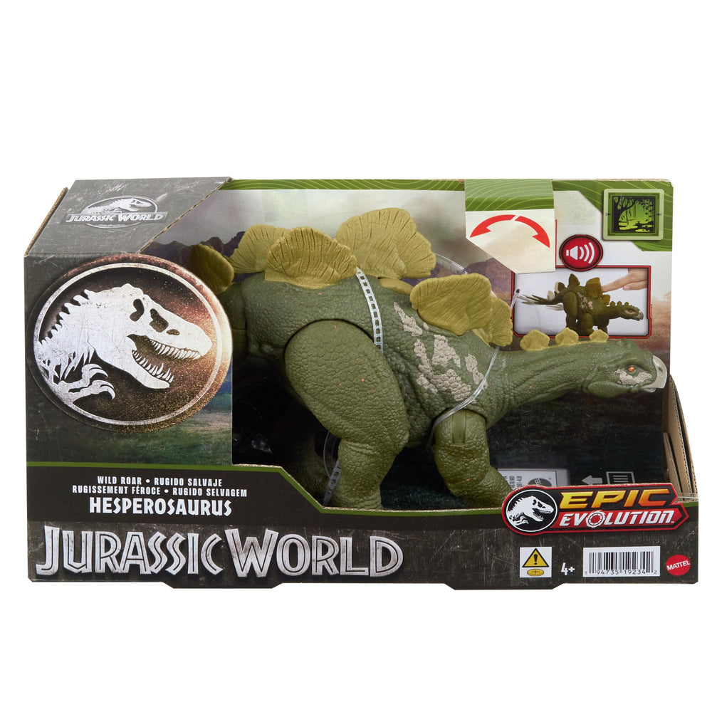 Mattel Jurassic World Wild Roar 11 inch length offers substantial Dino figure for play.