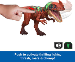Mattel Jurassic World Afrovenator roar sound adds immersive storytelling