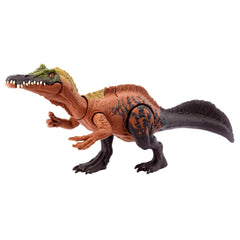 Mattel Jurassic World Wild Roar Irritator front view highlights poseable joints for action play.