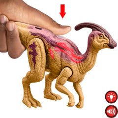 Mattel Jurassic World Parasaurolophus digital play app unlocks games