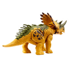 Mattel Jurassic World Wild Roar Regaliceratops is designed for kids aged 4 and up.