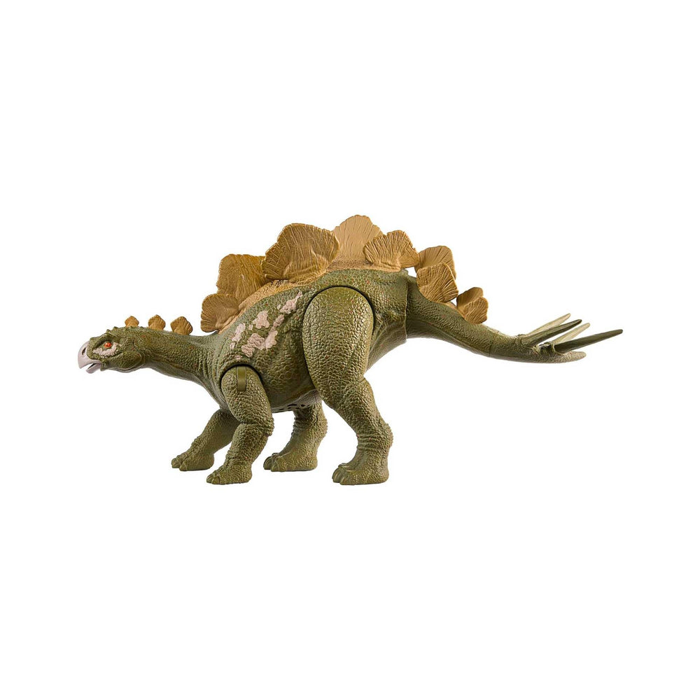 Mattel Jurassic World Wild Roar spin wheel action enables continuous lifelike motion.