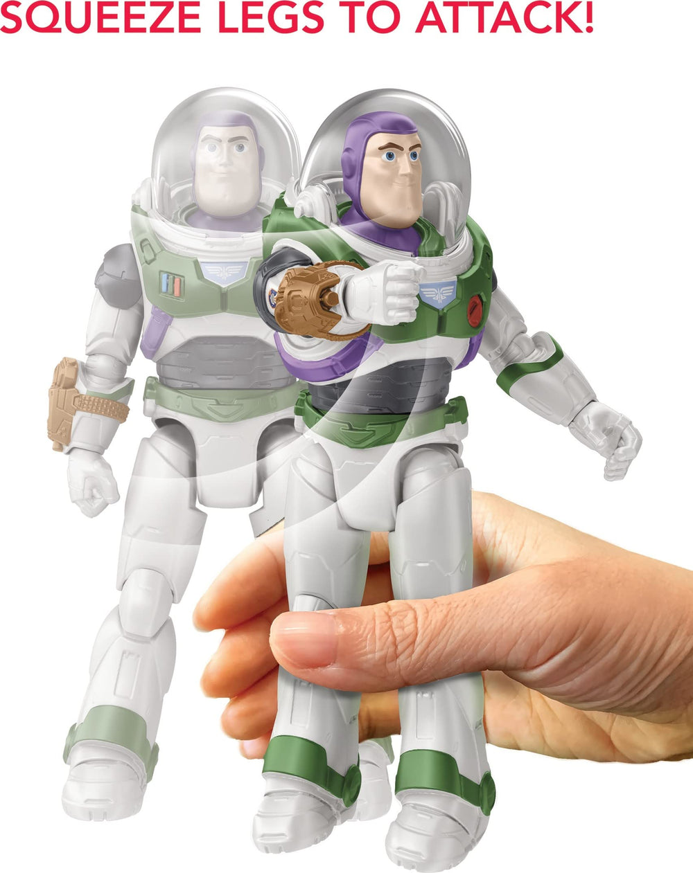 Mattel Lightyear Buzz figure joints image reveals 10 movable joints enabling versatile poses.