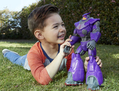 Mattel Lightyear Zurg figure, large scale, 11 movable joints enable dynamic posing.