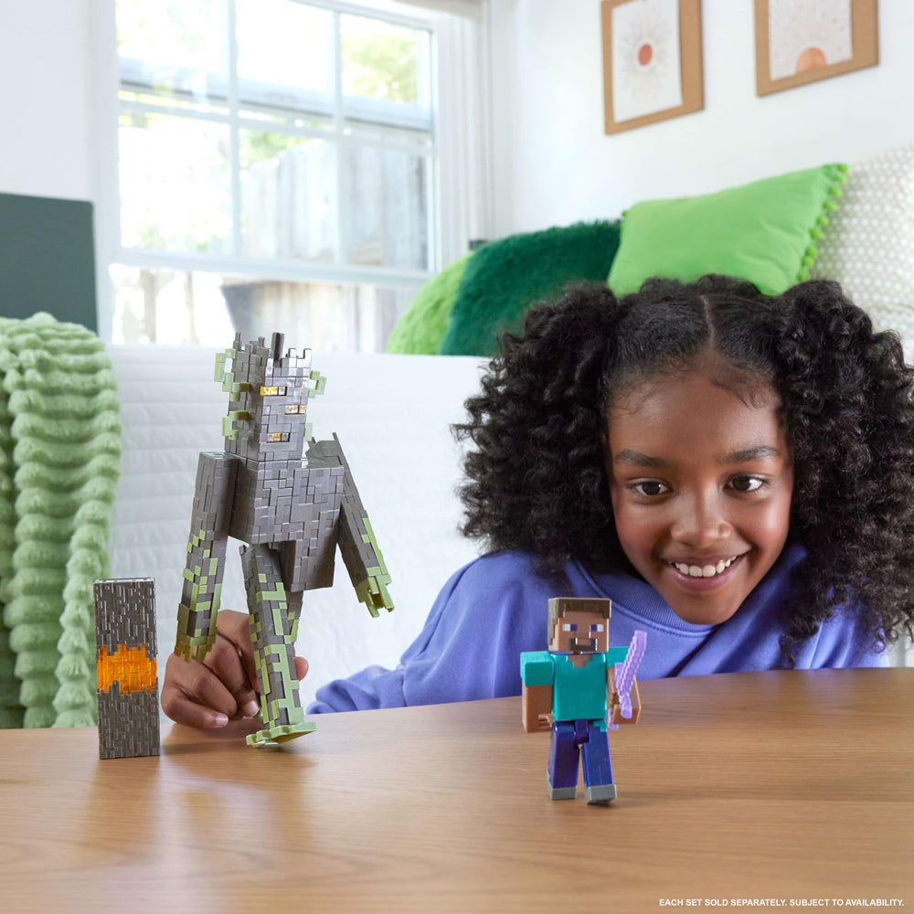 Mattel Minecraft The Creaking heart block accessory adds a tactile prop to adventures