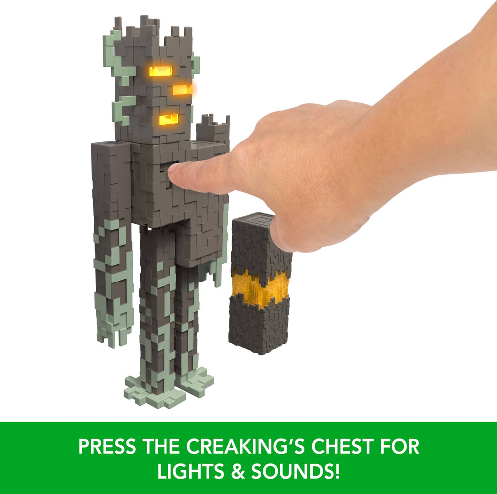 Mattel Minecraft The Creaking lights-and-sounds respond to presses for dynamic play