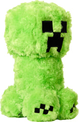 Mattel Minecraft Creeper plush fabric detail close-up