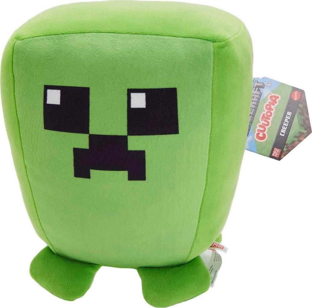 Mattel Minecraft Cuutopia Creeper plush 10-inch cuddly toy for playtime