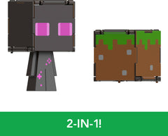 Mattel Minecraft Flippin' Figs panel lift and flip to reveal alternate figures.