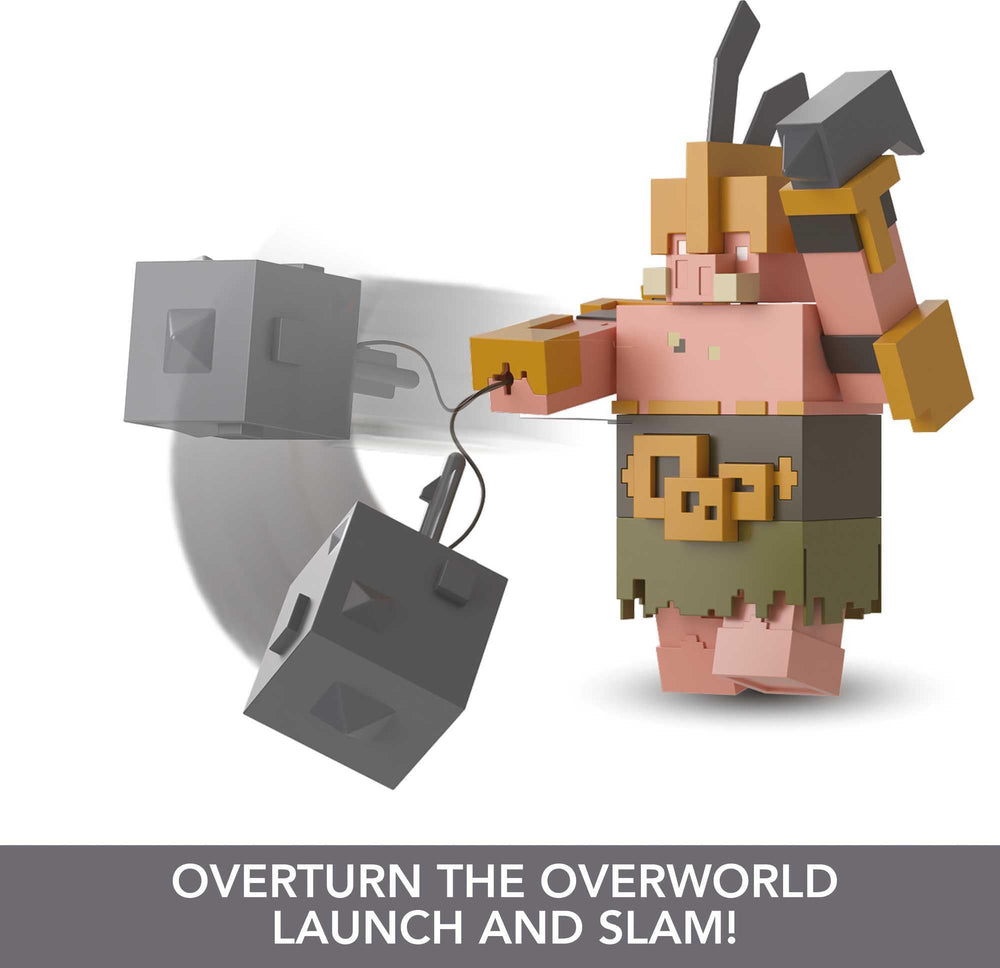 Kids posing the Portal Guard in action during Minecraft Legends adventures.