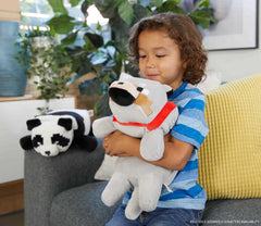 Mattel Minecraft plush panda soft fabric offers cozy tactile feel during imaginative play.