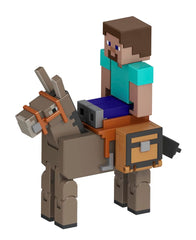Mattel Minecraft Steve 3.25-inch action figure in dynamic pose for storytelling.