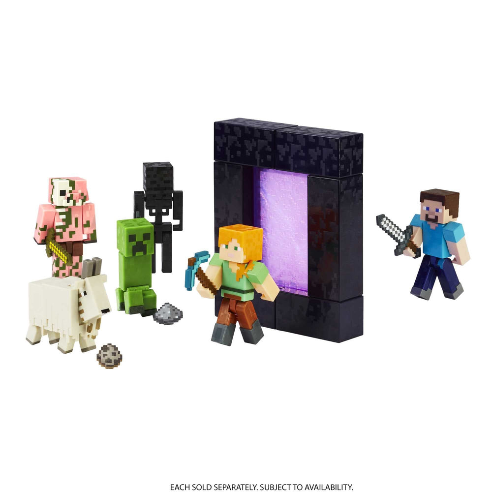 Mattel Minecraft Steve figure with movable joints enables dynamic storytelling and pose versatility.