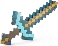 Mattel Minecraft sword and pickaxe set packaging on display invites curious kids.