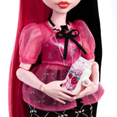 Mattel Monster High Draculaura 11-point articulation enables dynamic poses.