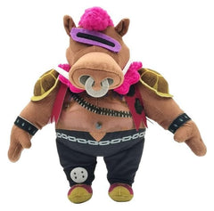 Mattel Bebop plush from Ninja Turtles Mutant Mayhem, front view, soft cuddle companion.