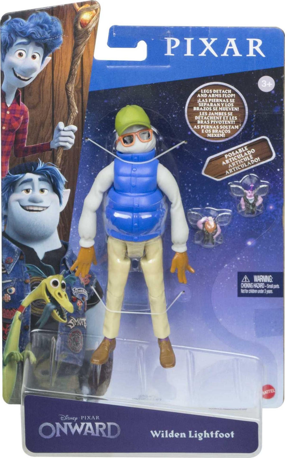 Mattel Onward Dad figure designed for ages 3 plus, safe and engaging.
