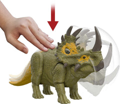 Mattel Sinoceratops head ram attack action for dynamic battle play