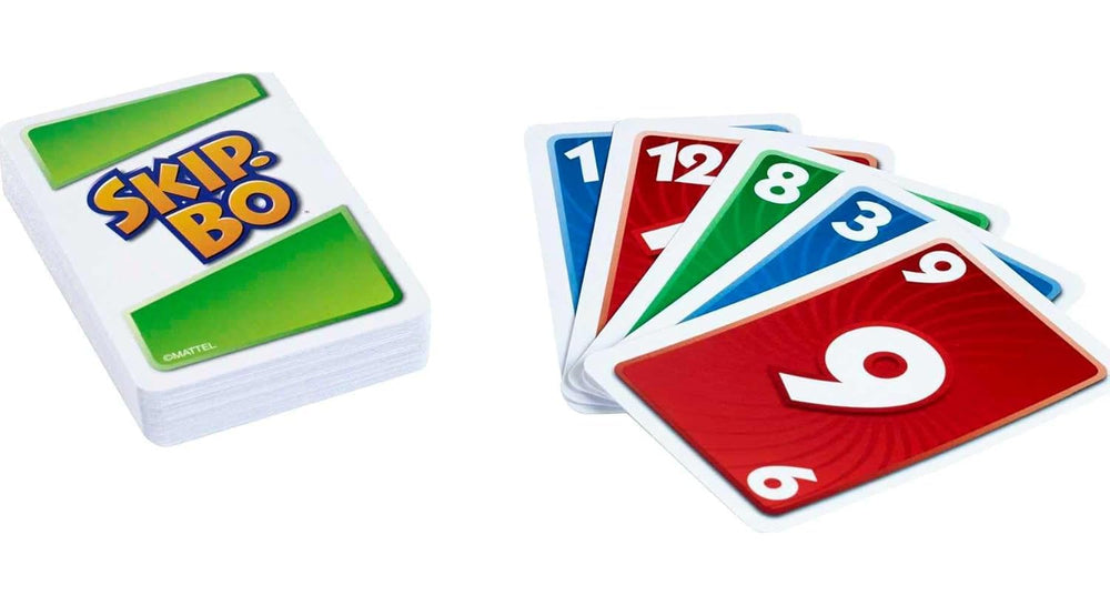 Mattel Skip-Bo card deck spread supports casual or competitive rounds