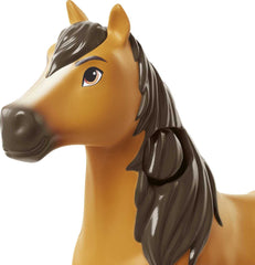 Mattel Spirit Untamed grooming brush included for realistic horse care pretend play.