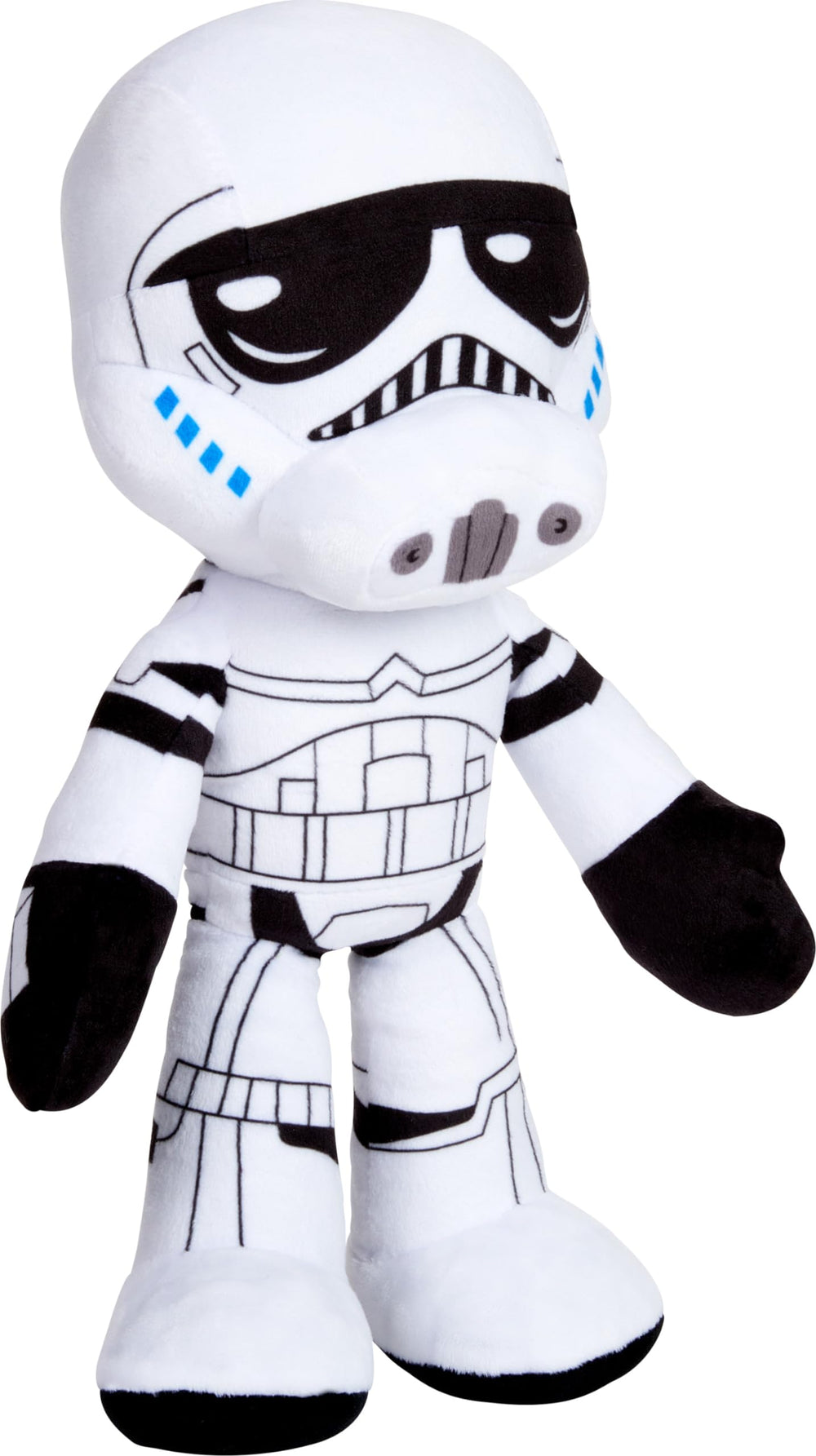 Mattel Star Wars Plush Talkers Stormtrooper chest-press activates iconic sounds for immersive play.