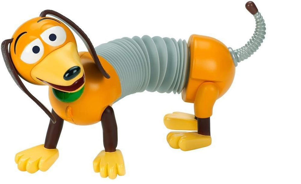Mattel Toy Story 4 Slinky Dog figure with poseable joints supports imaginative scene-building