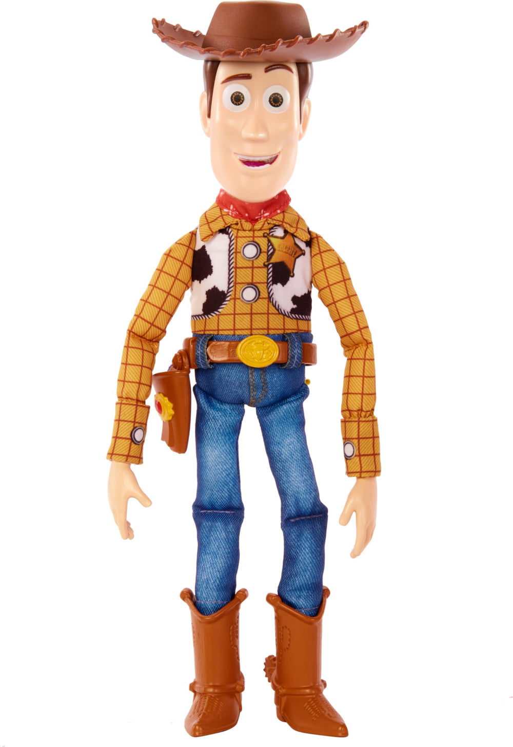 Mattel Toy Story Woody Roundup Fun figure with back tab activation for 30+ phrases.