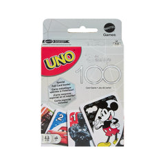 Mattel UNO Disney 100 front cover shows colorful deck for family game night
