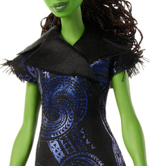 Mattel Wicked Elphaba doll features five articulation points for expressive poses.