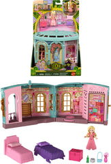 Mattel Wicked dorm playset with Glinda doll for imaginative storytelling.