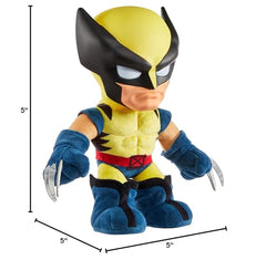 Mattel X-Men logo and design details enhance display appeal.