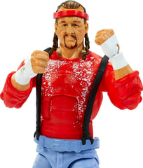 Mattel WWE Chainsaw Charlie Elite articulation close-up reveals 25 joints for poseability