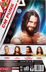 Mattel Cm Punk 6-inch figure designed for display-ready shelving