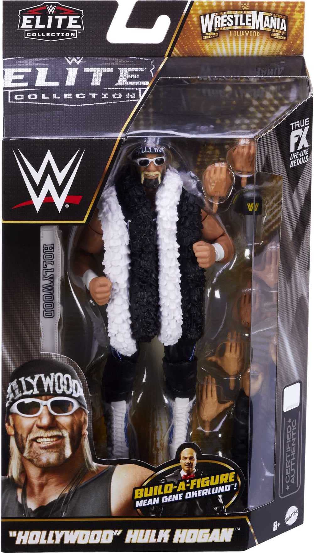 Mattel WWE Hulk Hogan display-ready 6in figure ideal for display cases and dioramas.