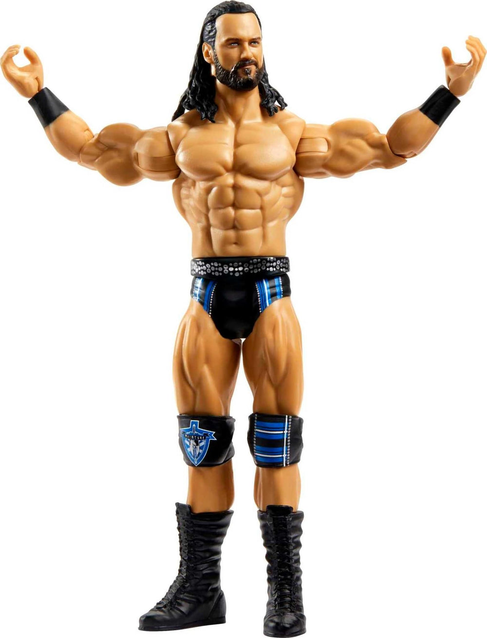 Mattel WWE figure captured in action-ready pose for play.