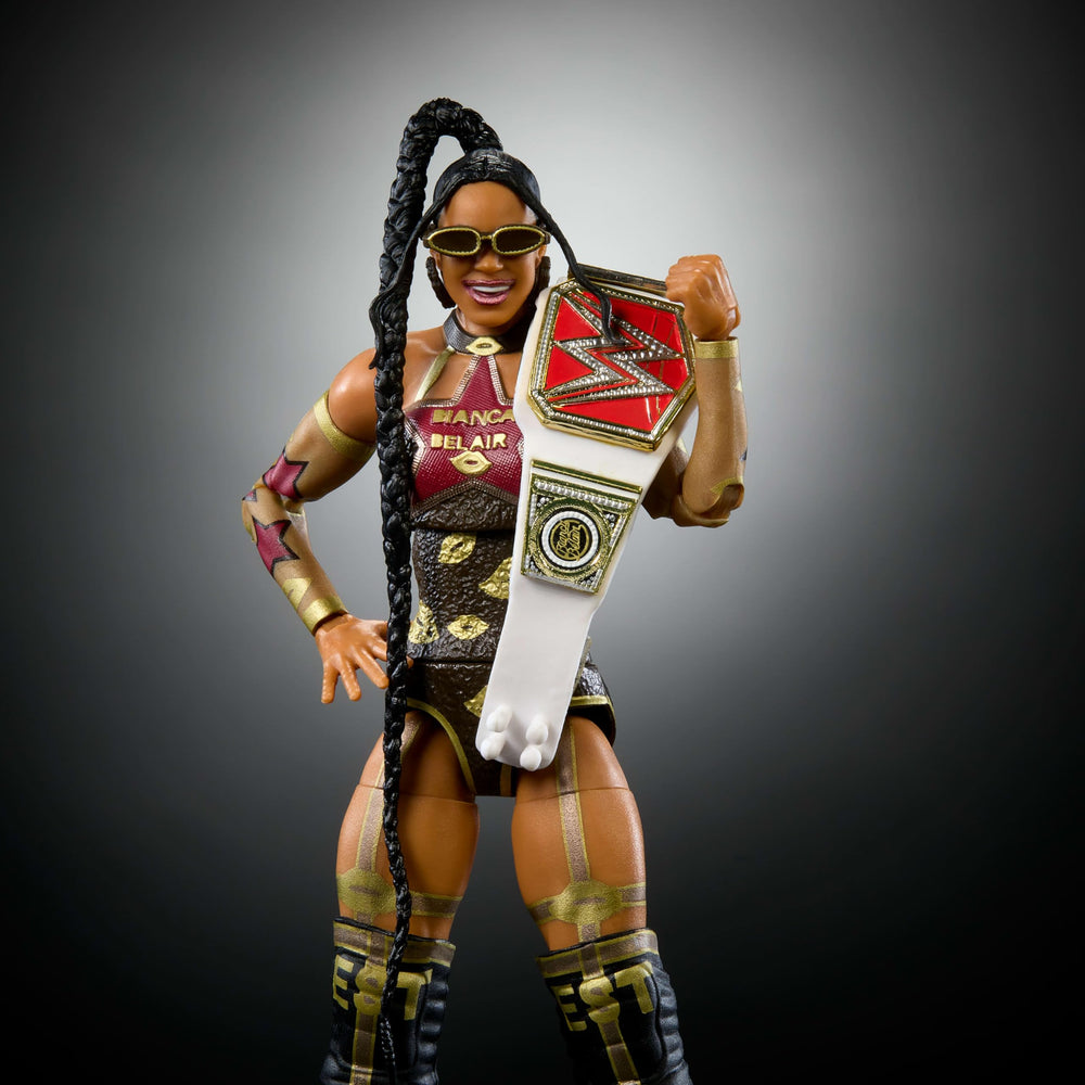 Mattel WWE Elite accessories pack with interchangeable hands and signature props for dynamic posing.