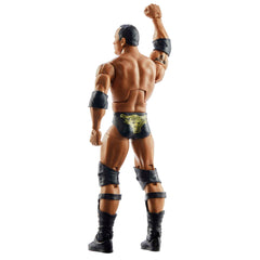 Mattel WWE Elite figure features 25-point articulation for versatile posing.