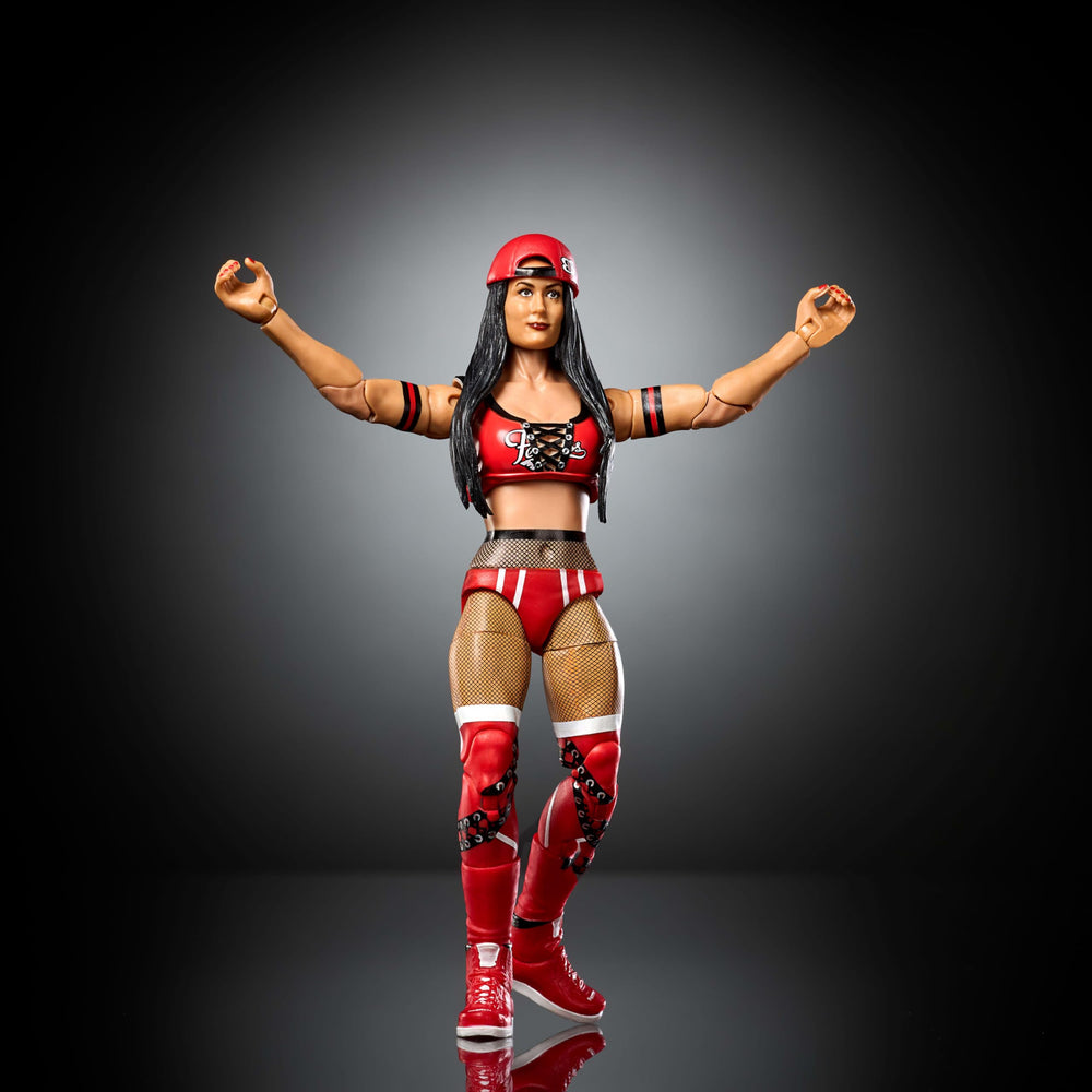 Packaging image of Mattel Nikki Bella figure for collectors and display setups