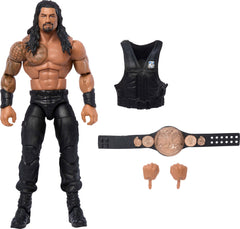 Mattel WWE Elite Roman Reigns figure in dynamic pose for display and action play.