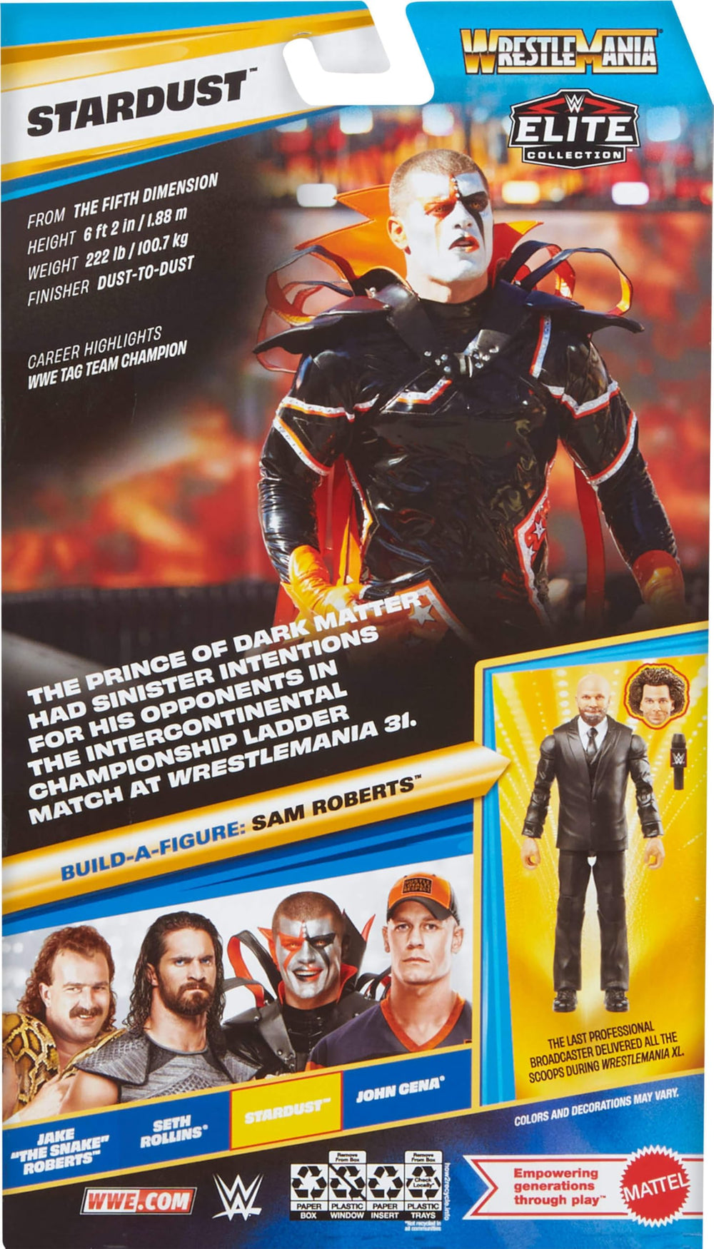 Mattel WWE Elite WrestleMania set captures iconic moments for fans.