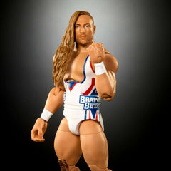 Mattel WWE Elite Series 110 Butch swappable hands enabling versatile action poses.