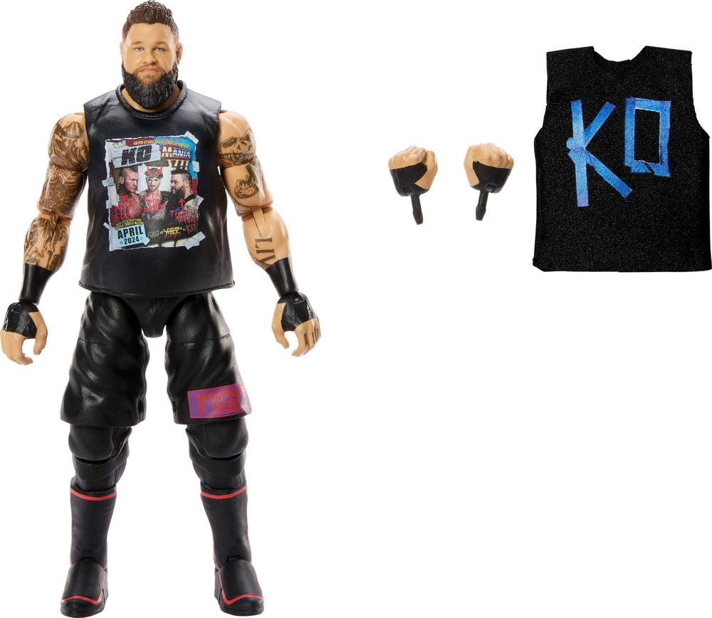 Mattel WWE Elite Kevin Owens figure front view for display and collection