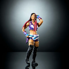 Mattel WWE Iyo Sky figure showing swappable hands for versatile poses