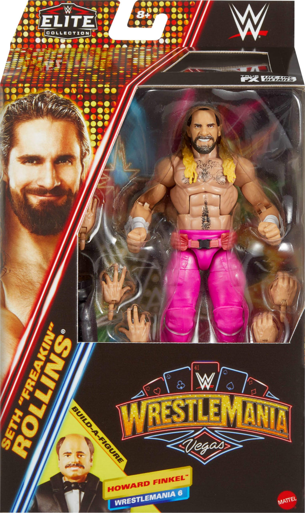 Interchangeable hands for action poses on the Seth Rollins figure.