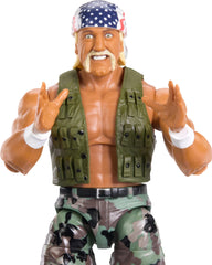 Mattel WWE Elite Hulk Hogan stands at 6 inches for shelf display.