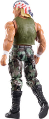 Mattel WWE figure showing interchangeable hands for expressive poses.