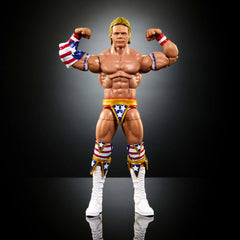 Mattel WWE Elite Lex Luger interchangeable hands enable dynamic posing.