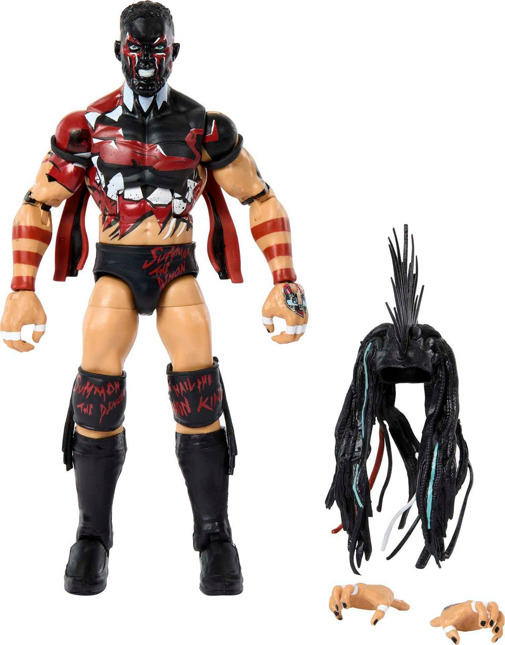 Mattel WWE Finn Balor Elite figure front view for display and collection.