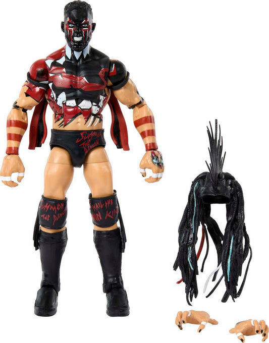 Mattel WWE Finn Balor Elite figure front view for display and collection.
