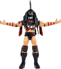Mattel Finn Balor Elite TrueFX detailing enhances lifelike realism.